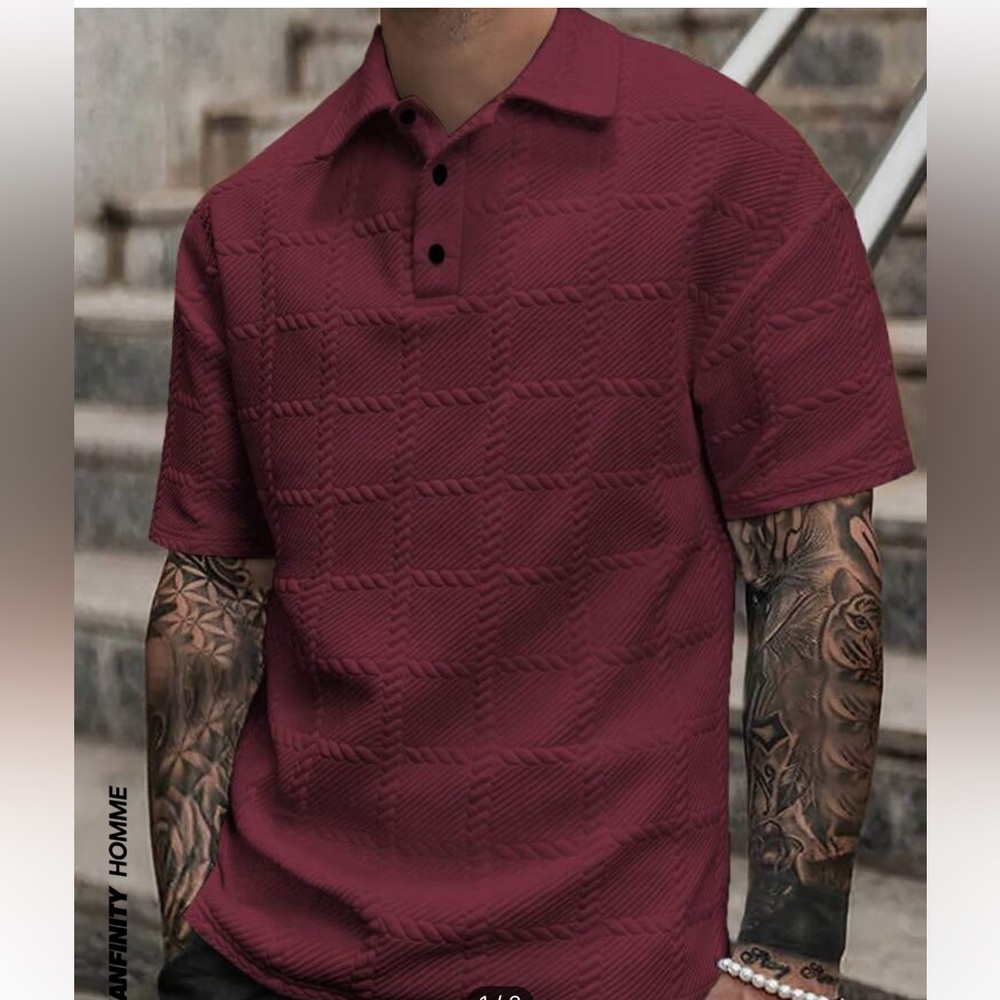 Burgundy men’s shirt